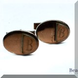 J115. Set of monogrammed ”B” cuff links. - $8 